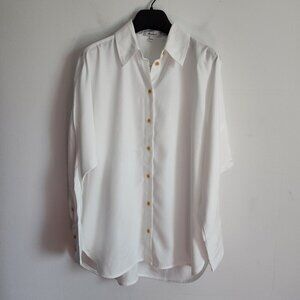 Ladies SZ S Madewell Ivory Long-Sleeve Blouse
